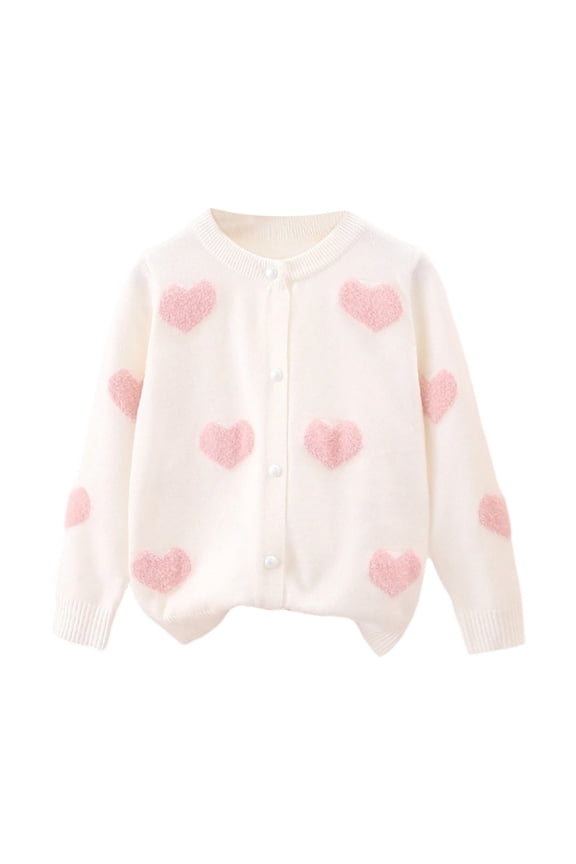 Girls Knit Cardigan Sweater Zip Turtleneck Long Sleeve Knitwear Kids School Uniforms Fall Jacket Outerwear(Size5-6 Years,z251114_5-White)