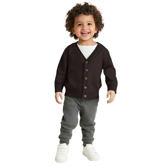 SGMVNU Girls Knit Cardigan Sweater Zip Turtleneck Long Sleeve Knitwear Kids School Uniforms Fall Jacket Outerwear(Size8-9 Years,z251114_3-Coffee)