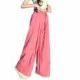 thumbnail image 1 of SGMVNU Girls Pants Summer Lightweight Ice Silk Wide Leg Casual Loose Fit Breathable Proof Flowy Trousers For Everyday Wear Kids Clothes(Size 6-7 Years,Hot Pink), 1 of 7