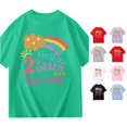 thumbnail image 1 of SGMVNU Girls Second Grade Shirts Short Sleeve Crewneck Graphic Tee Tops Summer Back to School Clothes, Size 9-10 Years, Green, 1 of 7