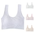 thumbnail image 1 of SGMVNU Girls Sports Bras Seamless Lightly Lined Training Bra Wireless Stretchy Breathable Tween Comfortable Bralette Size: 10-12 Years Grey, 1 of 5