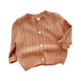 thumbnail image 1 of SGMVNU Girls Sweaters Kids Toddler Babys Girls Boys Spring Winter Solid Knit Sweater Cardigan Long Sleeve Coat Jacket Clothes(Size 4-5 Years, Khaki), 1 of 5