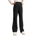thumbnail image 1 of SGMVNU Girls Uniforms Pants Teen School Flare Flared Trousers Size 6-15 Years Comfortable Tailored Look For Academic Wear Cute Pants for Girl(Size 7-8 Years,Black), 1 of 9