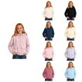 thumbnail image 1 of SGMVNU Girls Zip Up Hoodies Teen Casual Long Sleeve Full Zipper Sweatshirts Jackets with Pockets Fall Outerwear, Size 7-8 Year, zx1-Pink, 1 of 4