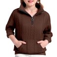 thumbnail image 1 of SGMVNU Girls Zipper Baggy Sweatshirts Long Sleeve Lapel Collar Tops Cute Trendy Oversized Pullover Shirts Fall Winter Preppy Clothes(Size 7-8 Years, yk251203_1-Brown), 1 of 5