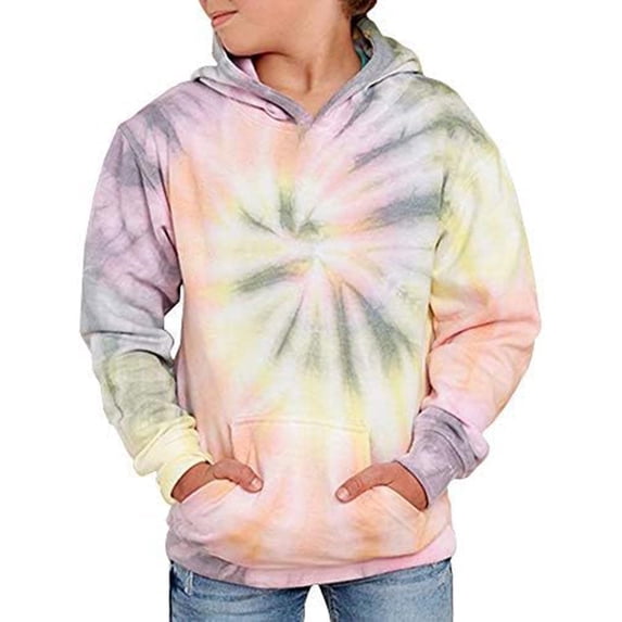 SGMVNU Hoodies for Boys Girls 7-8 Years Grey Tie Dye Hoodies for Girls Oversized Pullover Sweatshirts with Pocket Long Sleeve Trendy Shirts Cute Preppy Clothes for Fall Winter