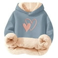 thumbnail image 1 of SGMVNU Hoodies for Teen Girls, Girl's Oversized Hoodie Sweatshirt, Boys Fashion Pullover Tops Kids Winter Clothes(Size 13-14 Years, yk251203_2-Light Blue), 1 of 5