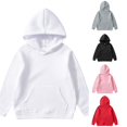thumbnail image 1 of SGMVNU Hoodies for Kids Basic Solid Sweatshirts Boys Girls Long Sleeve Fall Winter Clothes for School, Size 4-5 Years, White, 1 of 5