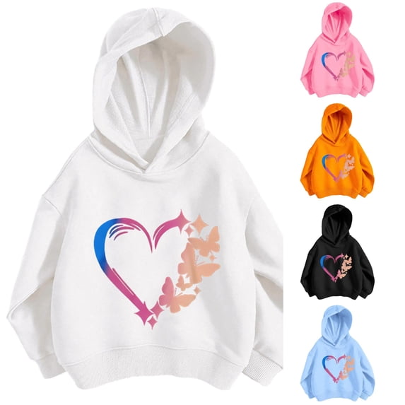 SGMVNU Hoodies for Kids Heart Sweatshirts Boys Girls' Long Sleeve ...