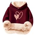 thumbnail image 1 of SGMVNU Hoodies for Teen Girls, Girl's Oversized Hoodie Sweatshirt, Boys Fashion Pullover Tops Kids Winter Clothes(Size 15-16 Years, yk251203_2-RD2), 1 of 5
