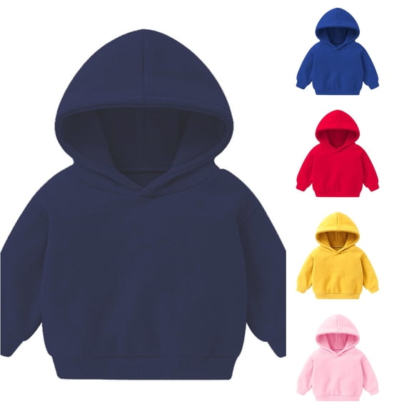 SGMVNU Hoodies for Toddler Baby Soft Warm Hooded Sweatshirts Boys and Girls Fall Winter Clothes, Size 12-18 Months, Navy