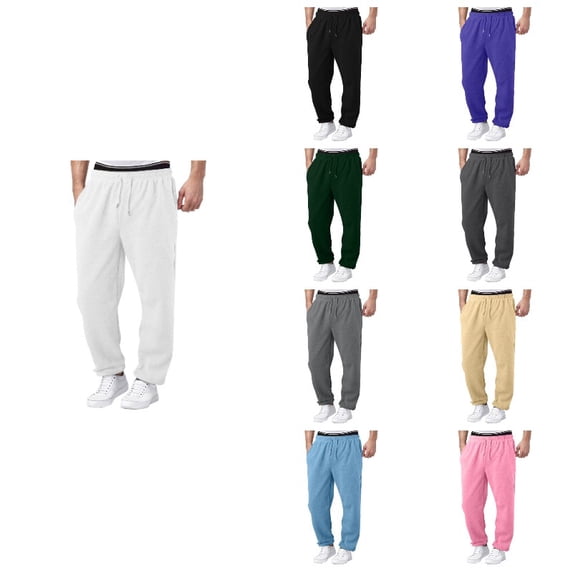 SGMVNU Kids Casual Pants Soft Sweatpants for Girls and Boys Comfortable Loose Fit Elastic Waistband Joggers White Size 7-8 Years