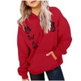 thumbnail image 1 of SGMVNU Kids' Classic Solid Color Hoodie Casual Basic Pullover Hooded Sweatshirt Hoodie for Boys or Girls Fall WInter Clothes for Kids(z51101_a-Red, 5-6 Years), 1 of 3