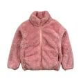 thumbnail image 1 of SGMVNU Kids Toddler Winter Jackets Baby Girls Boys Solid Wool Coat Jacket Outerwear Zipper Warm Heavy Outwear With Pockets(Size 2-3 Years, Pink), 1 of 8