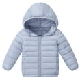 thumbnail image 1 of SGMVNU Kids Winter Coat Hooded Zipper Puffer Jacket with Pockets Baby Warm Winter Coats for Boys Packable Outerwear for School and Outdoor Activities(Size 5-6 Years, Sky Blue), 1 of 3
