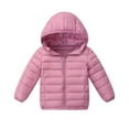 thumbnail image 1 of SGMVNU Kids Winter Coat Hooded Zipper Puffer Jacket with Pockets Baby Warm Winter Coats for Boys Packable Outerwear for School and Outdoor Activities(Size 8-9 Years, Light Pink), 1 of 3