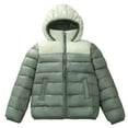thumbnail image 1 of SGMVNU Little & Big Kids Winter Coat Puffer Jacket Boys Warm Coats Hooded Down Coat Outerwear for School and Outdoor Activities(Size 11-12 Years,Army Green), 1 of 4