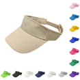 thumbnail image 1 of SGMVNU Men and Women's Solid Color Tennis Cap Sun Visor Hats Adjustable Empty Top Sports Baseball Cap , Khaki, Size: One Size, 1 of 3