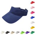 thumbnail image 1 of SGMVNU Men and Women's Solid Color Tennis Cap Sun Visor Hats Adjustable Empty Top Sports Baseball Cap , Navy, Size: One Size, 1 of 3