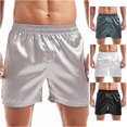 thumbnail image 1 of SGMVNU Men's Satin Shorts Elastic Waist Lightweight Soft Loungewear Shorts Summer Beach Casual Boxers Shorts, Size S, Light Gray, 1 of 3