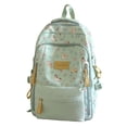 thumbnail image 1 of SGMVNU Student Backpack for Junior High School, Large Capacity Reinforced Shoulder Straps Bookbag Fashion Daypack, Green1, 1 of 2