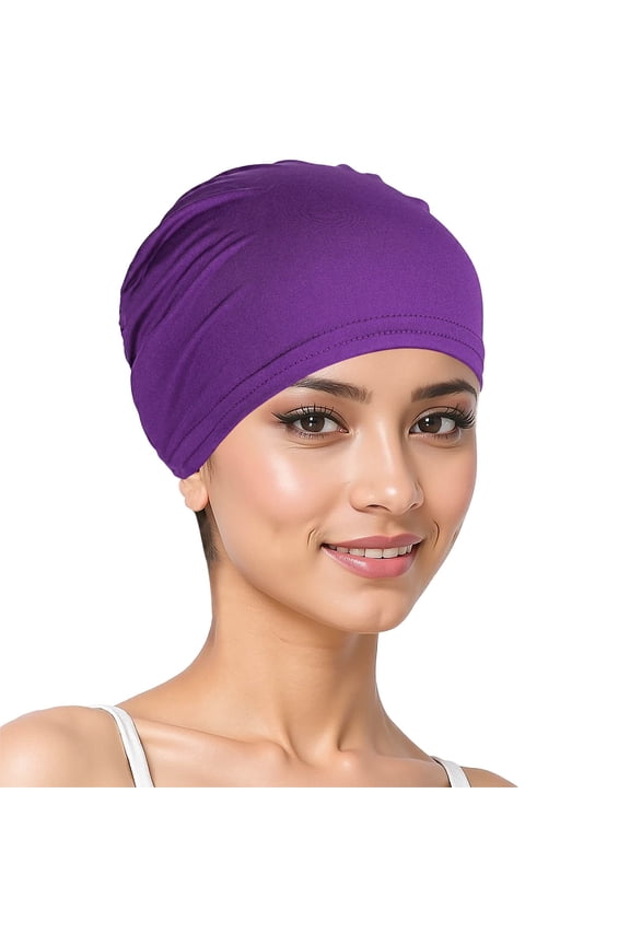 Summer Lightweight Cotton Beanie, Breathable Thin Sleep Hats, Skull Caps for Running Cycling Hiking Fishing