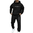 thumbnail image 1 of SGMVNU Sweat Suits Men Track Suits Jogging Suit Sweatsuits Sets 2 Piece Set Men's Outfit Clothing Hoodies Sweatpants with Pocket(Black, M), 1 of 4