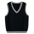 thumbnail image 1 of SGMVNU Sweaters for Boys Girls - Preppy Style Knit School Vest, Comfortable Casual Wear for Toddler to Teen Boys Kids, Gifts for Girls Kids(Size 9-10 Years,Navy), 1 of 4