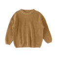 thumbnail image 1 of SGMVNU Sweaters for Boys Girls - Round Neck Long Sleeve Knit Sweater Pullover Sweatshirt, Fall Winter Clothes for Toddler Baby Boys & Girls(Size 2-3 Years,Yellow), 1 of 4