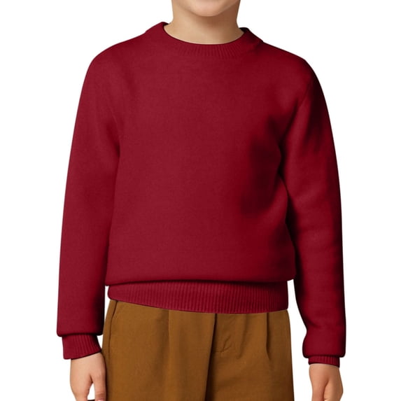 SGMVNU Sweaters for Girls 2025 Fall Fashion Casual Lightweight Long Sleeve Cozy Pullovers Loose Fuzzy Sweater Knitwear Tops(Size6-8 Years,z251114_2-Red1)