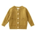 thumbnail image 1 of SGMVNU Sweaters for Toddler Kids Soft And Cozy Boys Sweater Knit Cardigan For Toddlers Kids Comfortable Baby Outerwear Classic Pattern Sweaters Winter Trendy Clothes(Size 3-4 Years,Brown), 1 of 8