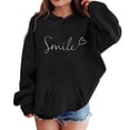 thumbnail image 1 of SGMVNU Sweatshirts for Boys Girls 3-4 Years Black Hoodies for Teen Girls Trendy Y2K Cute Long Sleeve Letter Print Hooded Sweatshirts Pullover Tops with Pockets, 1 of 5