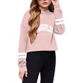 thumbnail image 1 of SGMVNU Sweatshirts for Boys Girls 8-9 Years Pink Girls Long Sleeve Hooded Crop Tops Kids Cropped Hoodies Pullover Sweatshirts Casual Fall Tops for Kids, 1 of 5