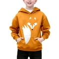 thumbnail image 1 of SGMVNU Sweatshirts for Boys Girls Hood Top Girls Casual Hooded Sweatshirt Soft Pullover Novelty Print Hoodie with Pocket Fall Fashion Outfits 2025(Size 10-11 Years, Orange), 1 of 5