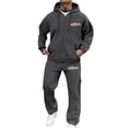 thumbnail image 1 of SGMVNU Sweatshirts for Men Tracksuit Set Zip Up Hoodie Print Graphic Sweatshirt with Sweatpants Soft Athletic Jogger Suit Casual Athletic Outfit(Grey, S), 1 of 6