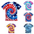 thumbnail image 1 of SGMVNU Tie Dye Shirts for Boys Girls Crewneck Graphic Tees Casual Short Sleeve Summer Loose Athletic Shirt Outdoor Play Tops, Size 12-13 Years, ez1-Blue2, 1 of 3