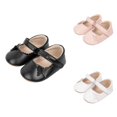 thumbnail image 1 of SGMVNU Toddler Baby Sandals Girls Cute Soft Sole Ballet Flat Wedding Dress Shoes Kids Summer Fashion Lightweight Walking Shoes Black Size 6-12 Months, 1 of 5