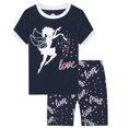 thumbnail image 1 of SGMVNU Toddler Cozy Pajama Set Kids Baby Boys Cartoon Printed Loose Cute T Shirt Grid Shorts Outfits Kids Clothes Loungewear(Size 3-4 Years,Black), 1 of 4