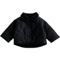 thumbnail image 1 of SGMVNU Toddler Lined Jacket for Kids Boys Girls Winter Warm Coat Sherpa Lined Lapel Button Down Outwear, Quilted Jacket for Fall Winter, Black, 7-8 Years, 1 of 8