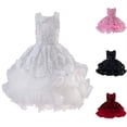 thumbnail image 1 of SGMVNU Toddler Girl's Pageant Dress Sequins Prom Dress Wedding Gown Dresses Birthday Party Formal Dress, Size 7-8 Years, White, 1 of 9