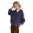 thumbnail image 1 of SGMVNU Toddler Girls' Boys' Cute Jackets & Coats Toddler Boys Girls Fleece Jacket With Hood Winter Heavy Warm Outerwear Funny Cartoon Jacket(Size 2-3 Years, Navy), 1 of 8