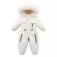 thumbnail image 1 of SGMVNU Toddler Girls Snowsuit Boys Cute Snowsuit Overall Romper Coat Clothes Ski Sled Down Jacket Winter Clothes for Kids Size 3-4 Years White, 1 of 9