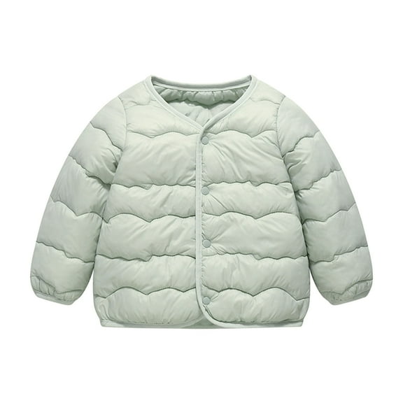 SGMVNU Toddler Winter Down Jackets, Baby Boy Girl Lightweight Padded Puffer Jacket Coat Kids Packable Windproof Outerwear(Size 4-5 Years, Light Green)