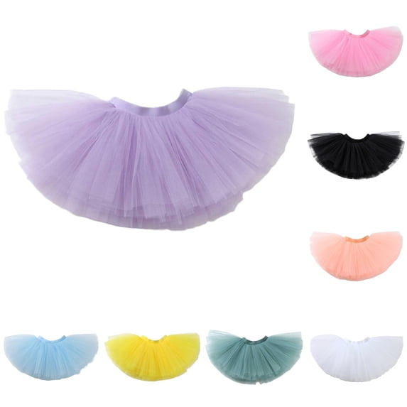 SGMVNU Tutu Skirts for Girls Multi-Layered A Line Tulle Skirts Flowy Ballet Dance Skirts for Holiday Parties Dress Up, Purple, Size 8-12 Years