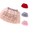 thumbnail image 1 of SGMVNU Tutu for Girls 6-Layered Tiered Ruffle Tulle Skirts A Line Ballet Skirt Princess Dress Birthday Outfit, Khaki, Size 5-6 Years, 1 of 3