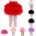 thumbnail image 1 of SGMVNU Tutu for Toddler Girls Bowknot Tiered 4-Layer Ruffle Tulle Skirts Ballet Dance Skirt Birthday Party Outfit, Red, Size 4-5 Years, 1 of 4