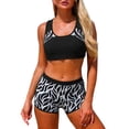 thumbnail image 1 of SGMVNU Two Piece Swimsuit for Women with Board Shorts Racerback Swim Top Swimwear Athletic Bathing Suit Beachwear Black Size 2XL, 1 of 8