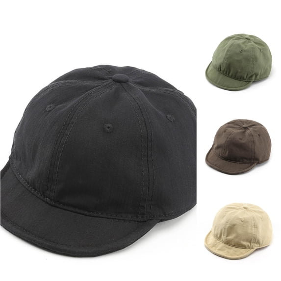 SGMVNU Unisex Short Brim Baseball Cap for Men Women Unstructured Soft Lightweight Cotton Hat for Sports, Black, Size: One Size