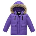 thumbnail image 1 of SGMVNU Winter Coat for Baby Boys Girls Heavyweight Insulated Winter Jacket For Girls With Detachable Hood Warm Windproof Outerwear Coats For Cold Weather(Size 9-10 Years, Purple), 1 of 5