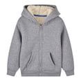 thumbnail image 1 of SGMVNU Winter Warm Outwear Jackets For Boys Girls Boys Girls Fleece Lined Winter Warm Coats Sweatshirt Hoodie Jacket Casual Loose Zipper up Hooded Jackets(Size 18-24 Months, Grey), 1 of 9